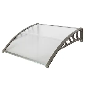 HT-100 X 96cm Household Application Door & Window Rain Cover Eaves Gray Holder