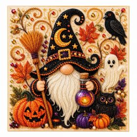 Halloween Decorative Art: Wizard Gnome, Raven, Festival Supplies for Holiday Party (Option: Default)