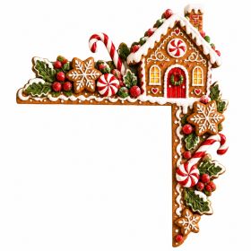 Gingerbread Candy House Door Frame Corner Decoration, Festival Supplies for Holiday Party (Option: Default)