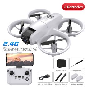 002 Dual Camera Single Battery Drone (Option: White)