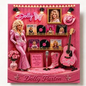 "Pink Music Stage" Collector's Edition Decorative Art with Pearls and Colored Diamonds for Daily Use (Option: Default)