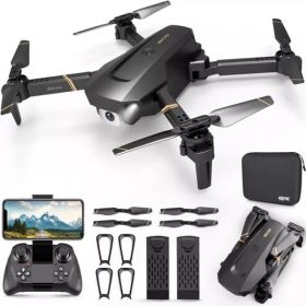 4DRC V4 Foldable Mini Drone With Camera - 1080P HD Drone ,3 Batteries,Drones For Adults Kids,Logistics Is Randomly Sent By UPS USPS. (Option: As picture)